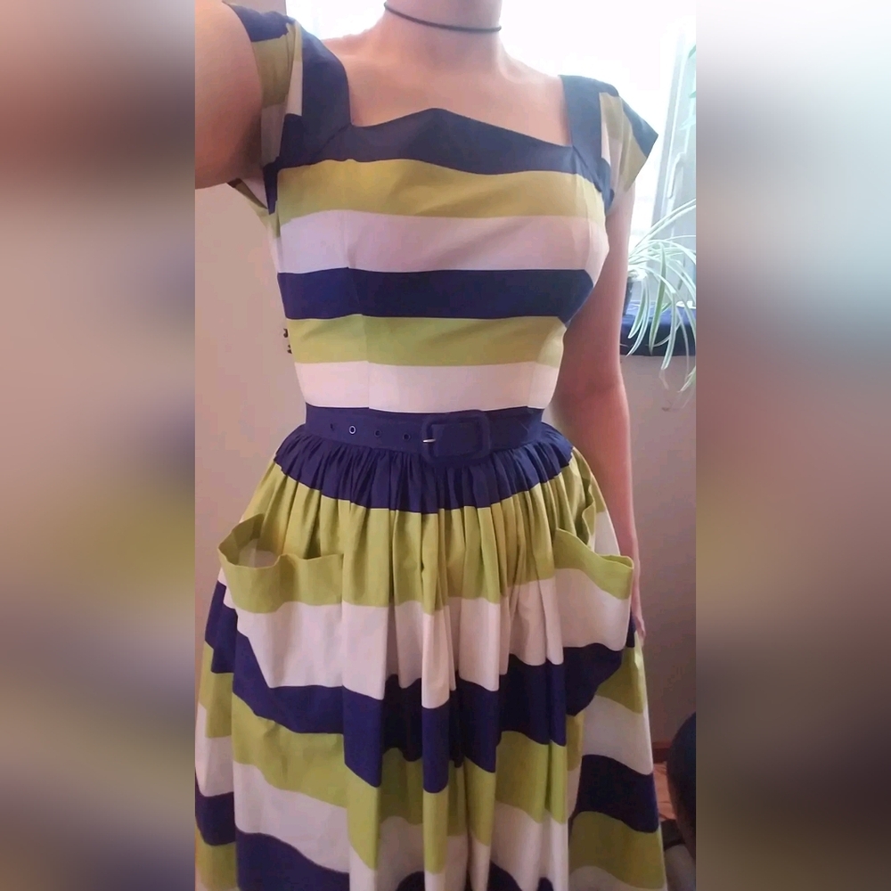 Vintage 1960s The Linzi Line Striped dress